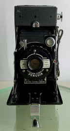 VINTAGE KERSHAW EIGHT-20 PENGUIN BLACK MADE IN ENGLAND FOLDING CAMERA TESTED-3261
