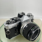 Olympus OM-2 35mm SLR camera body & Hotshoe 2 50mm 1:3.5 Silver Nose TESTED #88510