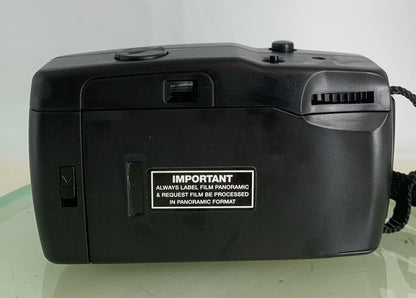 Panorama Wide Pic 35mm Film Point and Shoot FILM Camera BLACK TESTED - 8455