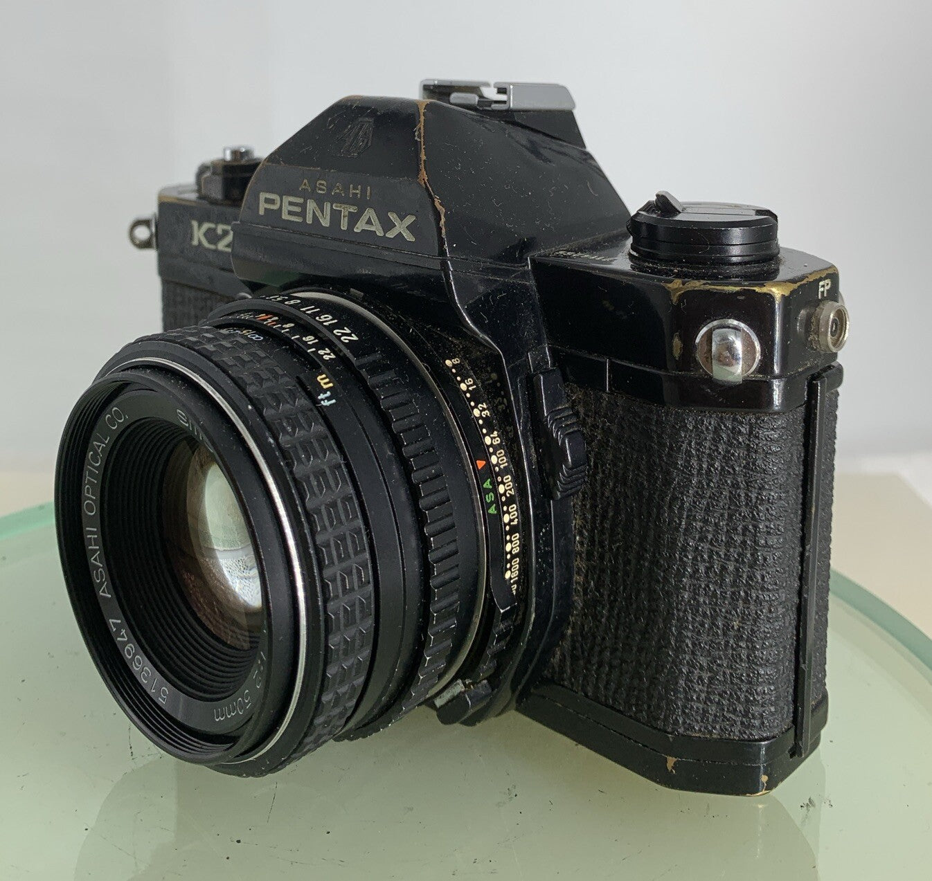 Pentax Asahi K2 35mm Black Film Camera SMC 50mm lens 1:2.K1000 Tested Works #1932