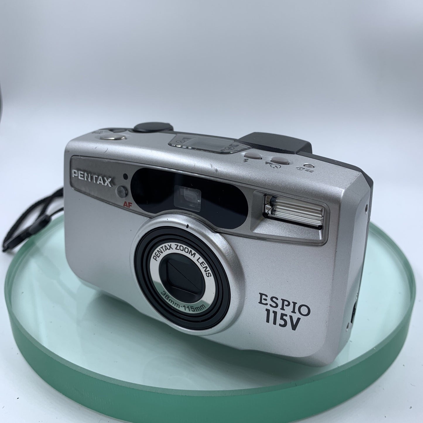 PENTAX ESPIO 115V 38-115 LENS 35mm COMPACT FILM CAMERA + CASE TESTED  #9012