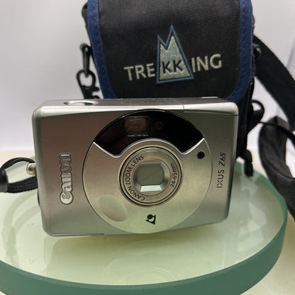 CANON IXUS Z65 QUARTZ DATE~PANORAMA APS FILM CAMERA~24-65MM LENS~ Case #1771