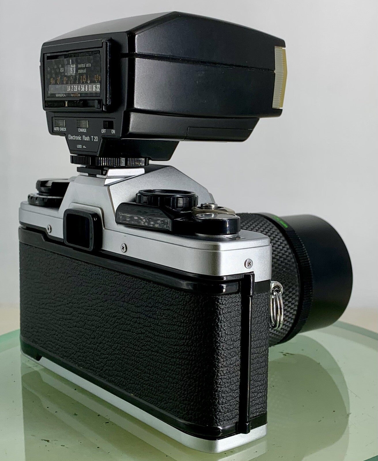 *SERVICED*Olympus OM10 35mm Film SLR Manual Camera+ OM 135 F3.5 Zuiko Lens+FLASH3