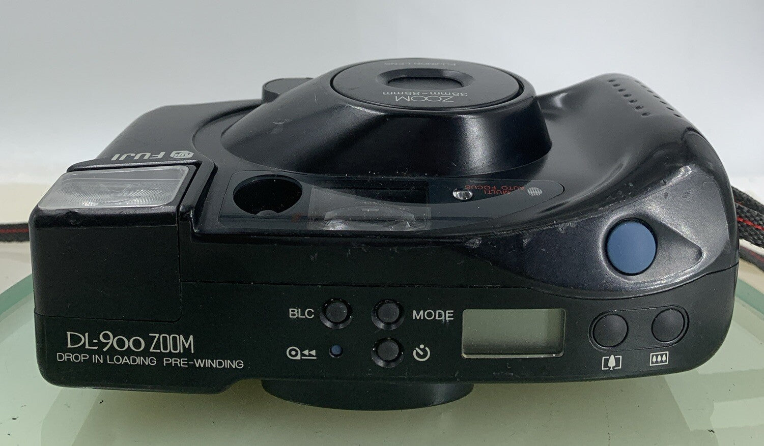 FUJI DL-900 Zoom 38mm-85mm Multi Auto Focus FILM Camera BLACK TESTED - 5687