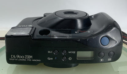 FUJI DL-900 Zoom 38mm-85mm Multi Auto Focus FILM Camera BLACK TESTED - 5687