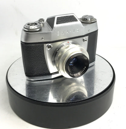 Exa . II a35mm Film SLR Camera, E. Ludwig Meritar f/2.9 50mm lens & case /1031