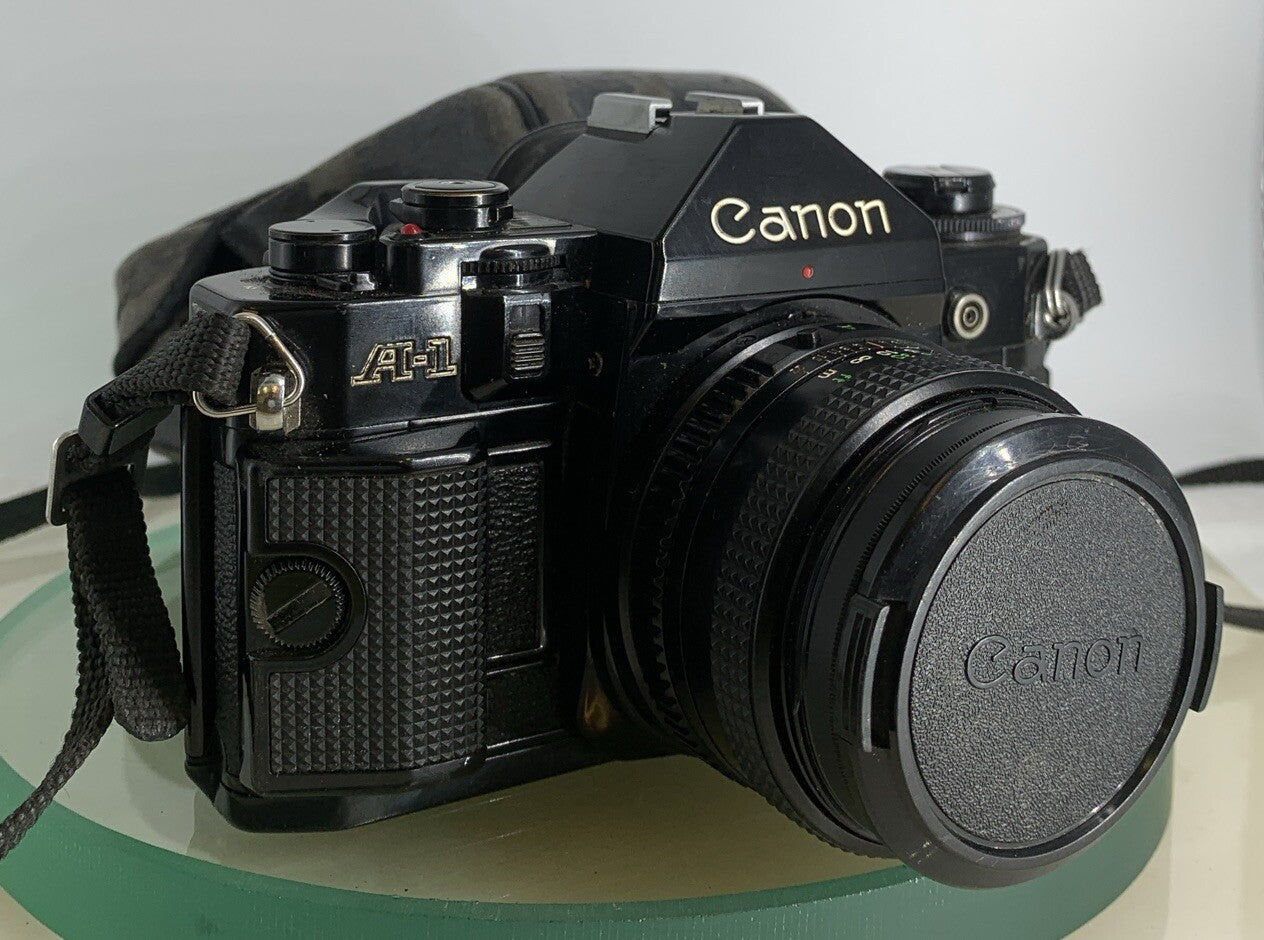 BEAUTIFUL Canon A-1 35mm SLR Camera Body+ FD 50mm f/1.8 FULLY WORKING #2800