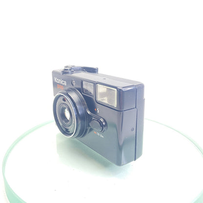Konica Pop Compact 35mm film Camera with Case Vintage Rare Tested Working #9622