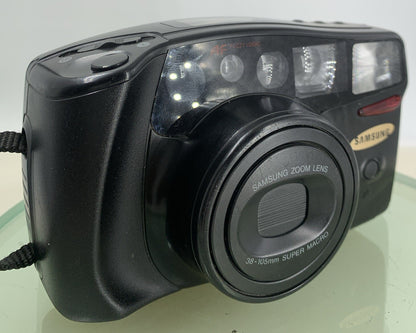 Samsung AF Zoom 1050 38-105mm Film Point And Shoot Camera Black Tested - 4050