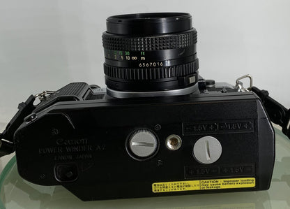 Canon AE-1 Program 35mm SLR Film Manual Camera + Canon 50mm F/1.8 FD Lens+Winder9