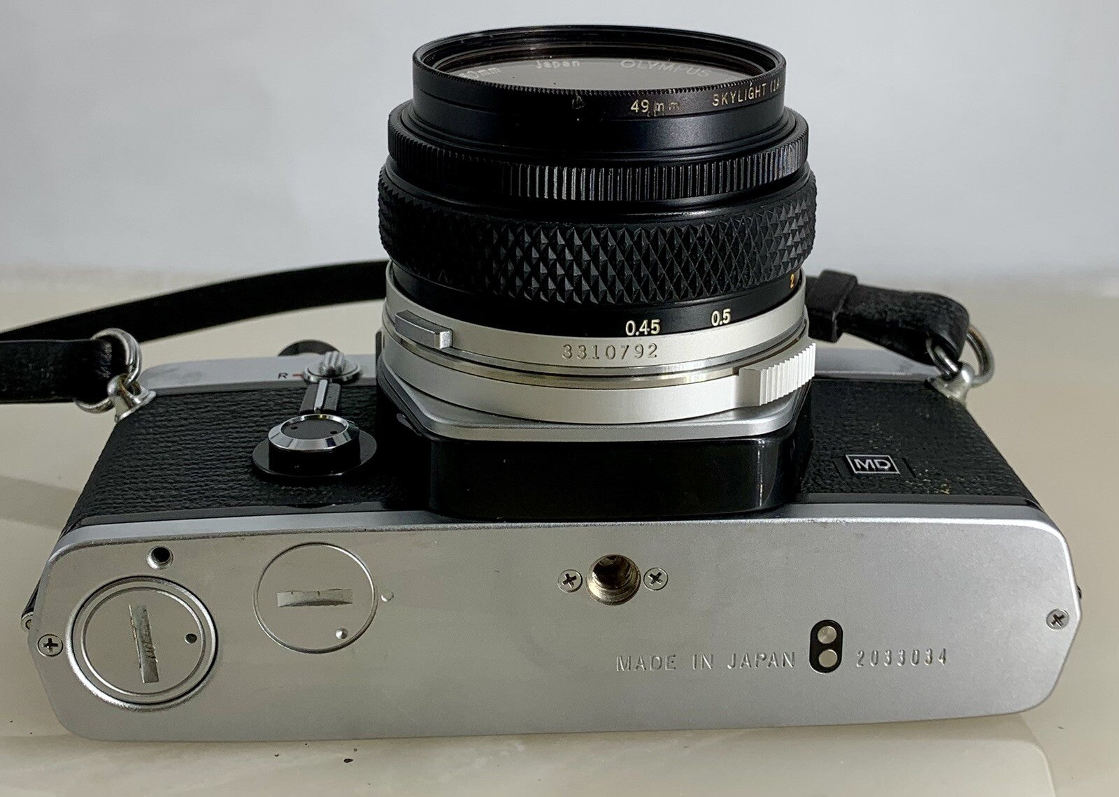 Olympus OM-1N MD 35mm Film SLR Manual Camera+Olympus 50/1.8 Zuiko Lens+Case #1198