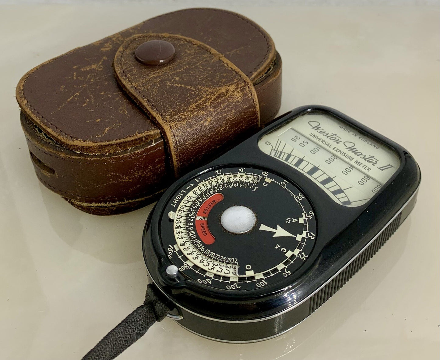 Sangamo Weston Master II Light Meter Tested with Leather Case - 5070