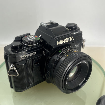 Minolta X-700 35mm Film SLR Manual Camera w-Minolta 50mm f/1.7 MD Lens ++ - #8789