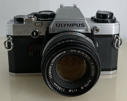 {SERVICED} Olympus OM10 35mm Film SLR Manual Camera + Olympus 50mm f/1:1.8 #1331