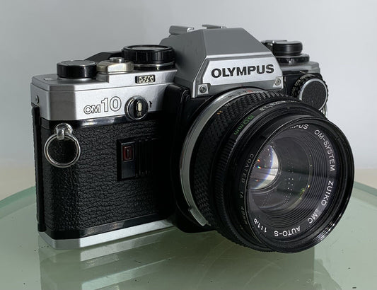 Olympus OM10 35mm Film SLR Manual Camera +Olympus 50/1.8 MC Zuiko Lens TESTED2950