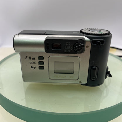Pentax Efina PQI IX Vintage Retro APS Film Camera Silver TESTED #1675