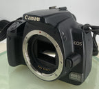 CANON EOS 400D DIGITAL SLR CAMERA BODY BLACK WITH CHARGER 4GB CARD TESTED - 1522