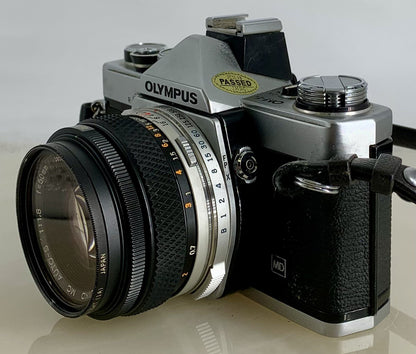 Olympus OM-1N MD 35mm Film SLR Manual Camera+Olympus 50/1.8 Zuiko Lens+Case #1196
