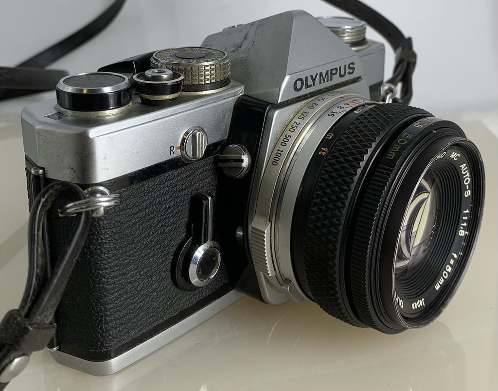 Olympus OM-1N MD 35mm Film SLR Manual Camera+Olympus 50/1.8 Zuiko Lens+Case#1352