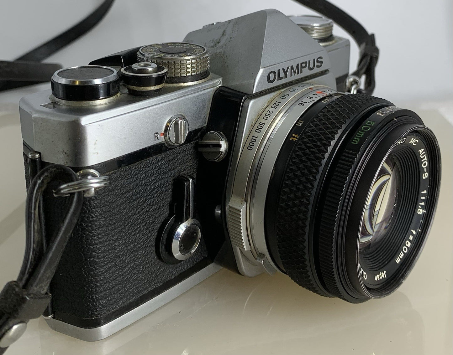 Olympus OM-1N MD 35mm Film SLR Manual Camera+Olympus 50/1.8 Zuiko Lens+Case#1352