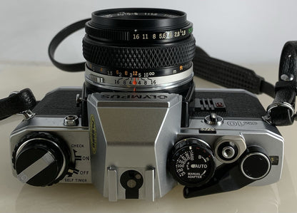 Olympus OM10 35mm Film SLR Manual Camera + Olympus 50mm f/1:1.8 MC + Case #1367