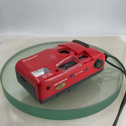 OLYMPUS AF-10 LIMITED EDITION RED QUARTZDATE 35mm FILM CAMERA TESTED  #4787