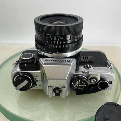 Olympus OM10 35mm SLR Film Camera + 28mm f2.5 Tamron  Lens and Manual Adapter9037