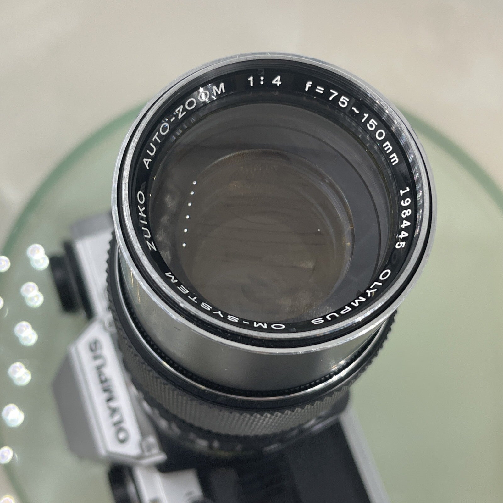 Olympus OM10 35mm SLR Film Camera +Zuiko 75-150mm f4 Silver Nose Lens TESTED#6279