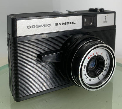 COSMIC SYMBOL VINTAGE FILM CAMERA POINT AND SHOOT BLACK TESTED - 6680