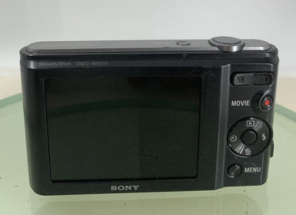 Sony CyberShot DSC-W800 COMPACT DIGITAL CAMERA 20.1MP WITH WIRE TESTED - 3575