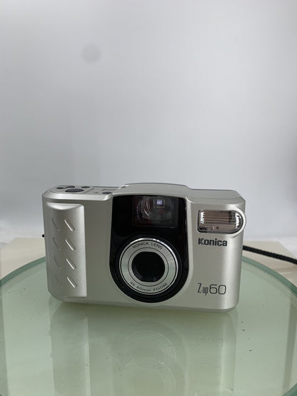 Konica Z Up 60 35mm Film Point and Shoot Camera SILVER PERFECTLY TESTED - 7831