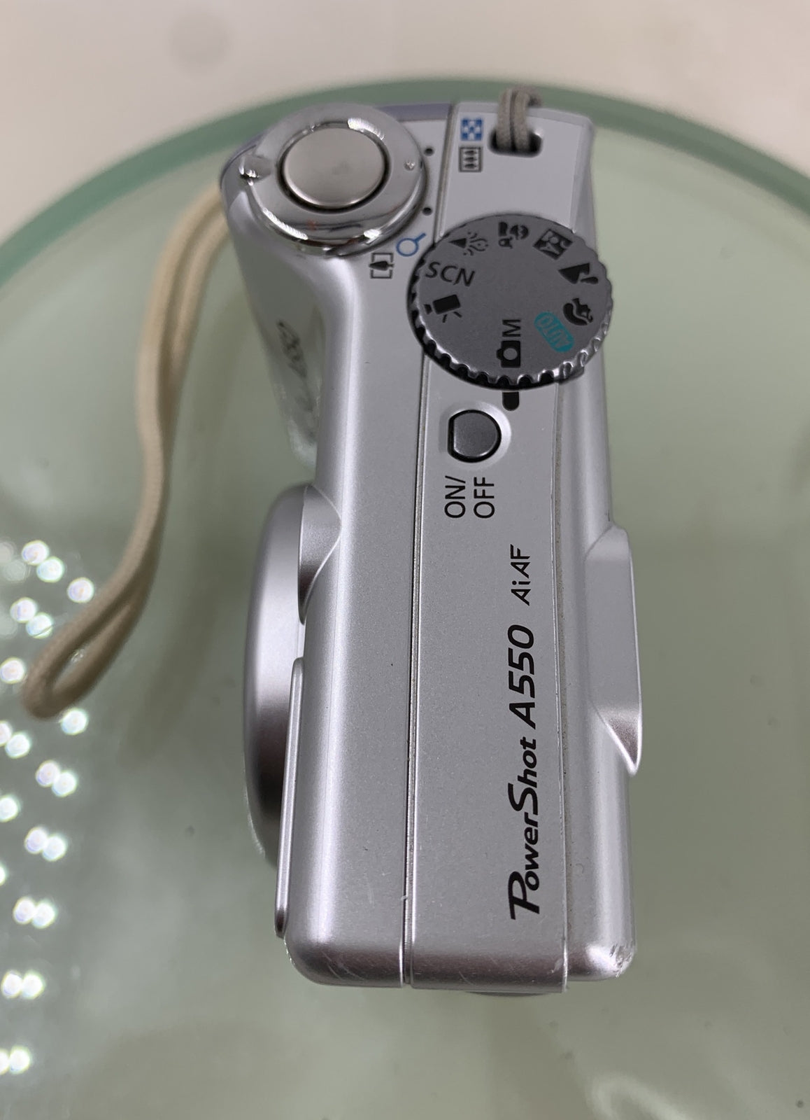 CANON POWERSHOT A550 7.1MP CAMERA WITH 1.0GB SD CARD SILVER TESTED - 8753