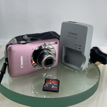 Canon IXUS 105 Digital Camera 12.1 Megapixels Pink Fully Tested #7200