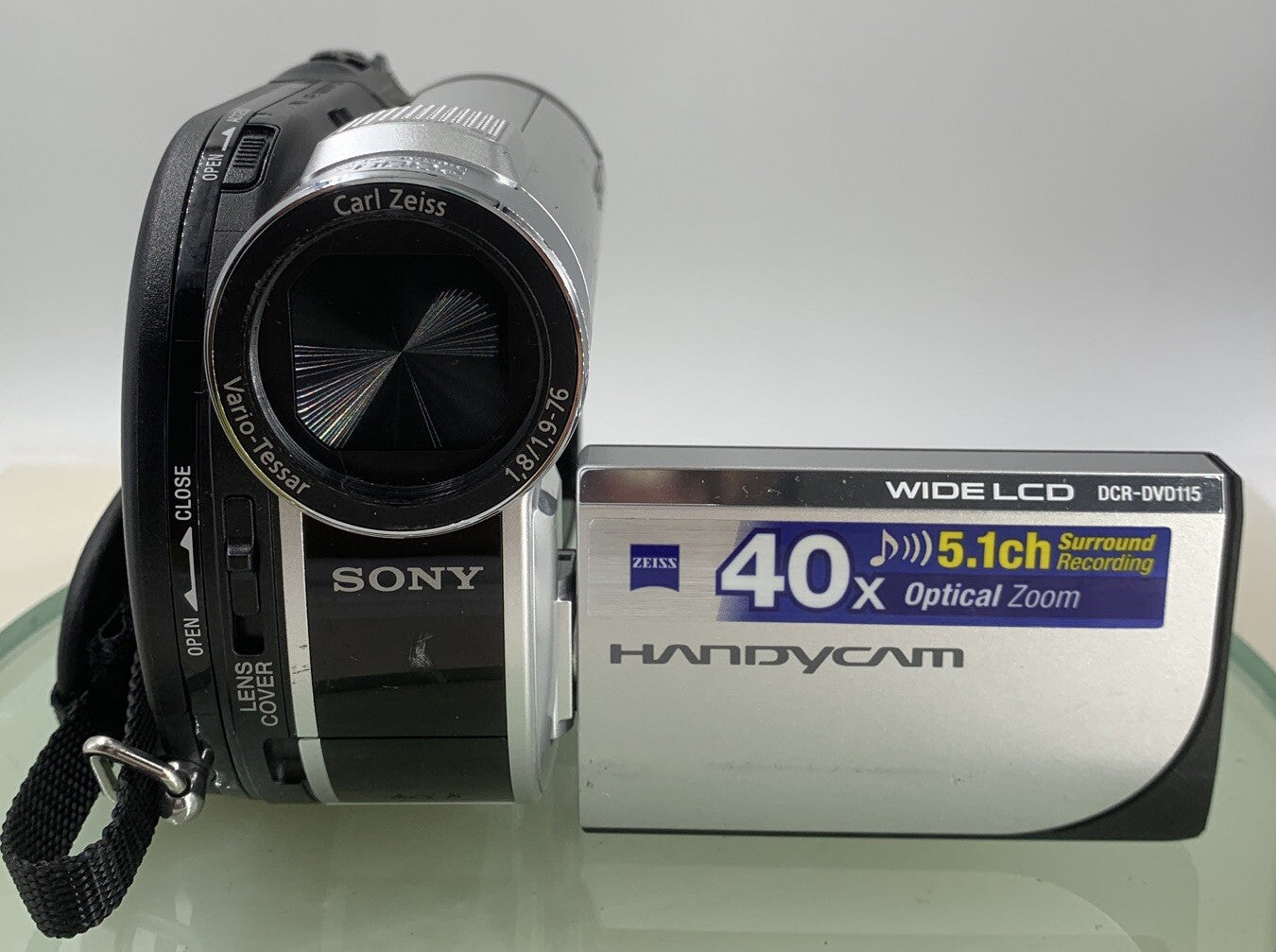 Sony Handycam DCR-DVD115E Handheld Mini DVD Camcorder Silver WITH BAG TESTED-2381