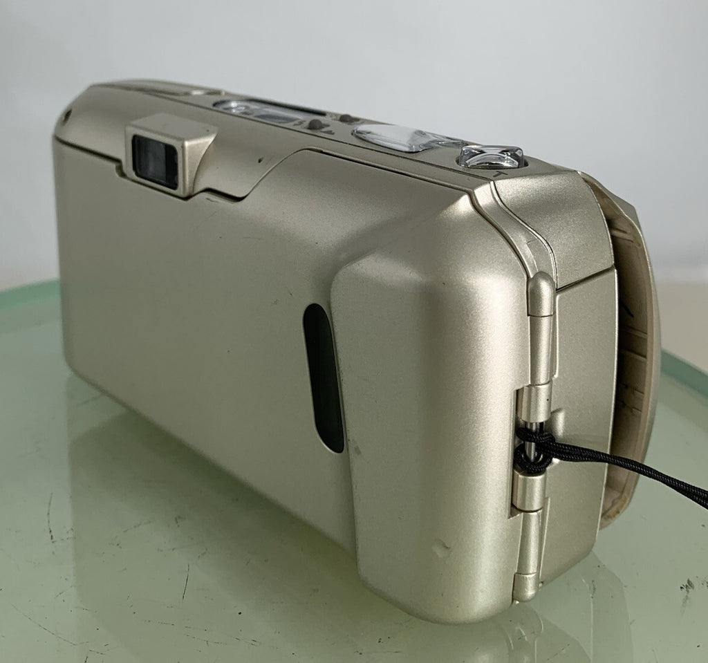 Olympus mju ii Zoom 80 35mm Ultra Compact Camera Beige All Weather  Working #356