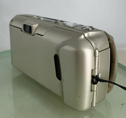 Olympus mju ii Zoom 80 35mm Ultra Compact Camera Beige All Weather  Working #356