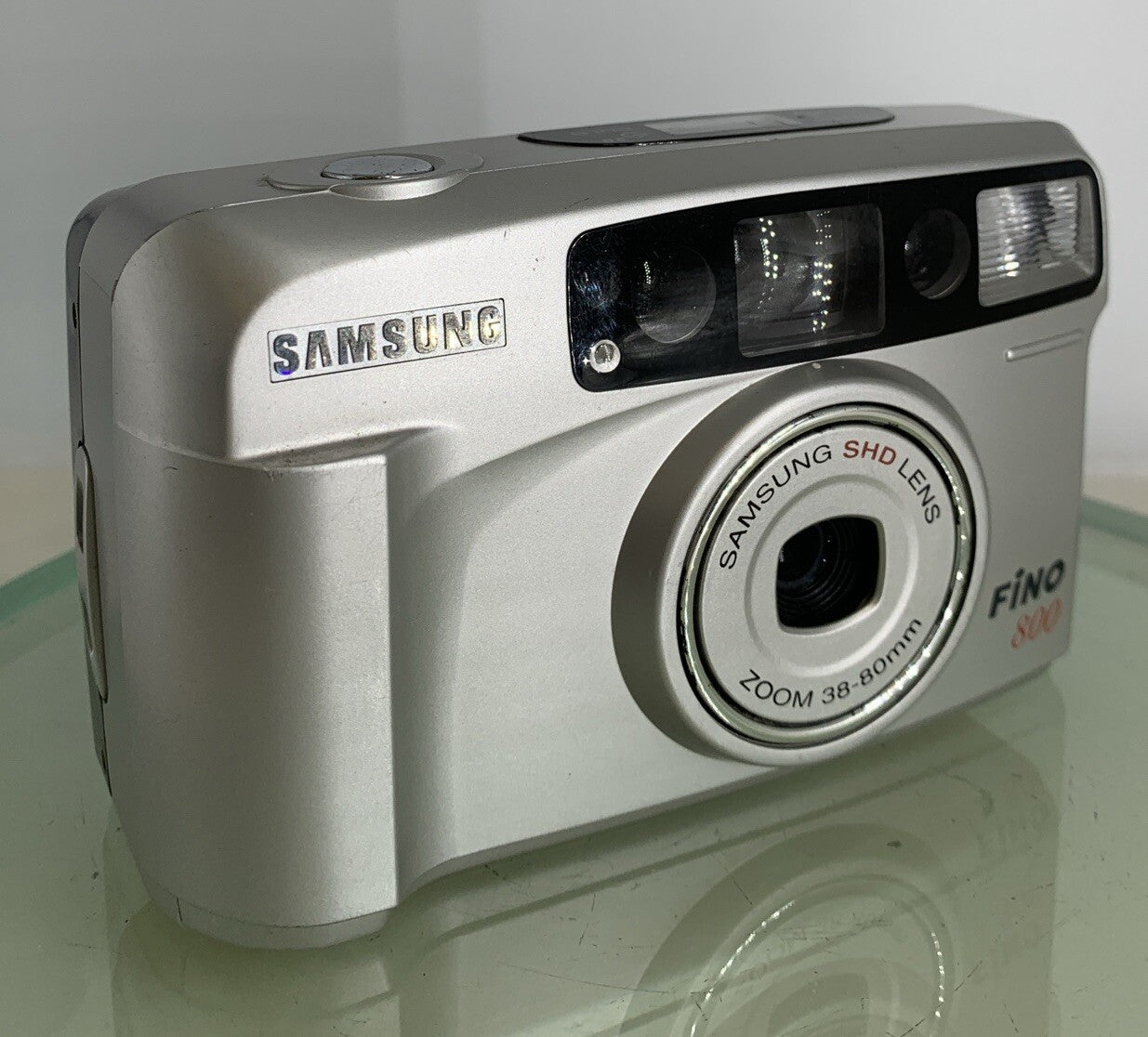 SAMSUNG FINO 800 35MM FILM CAMERA 38-80MM LENS SILVER CLEAN TESTED - 7650