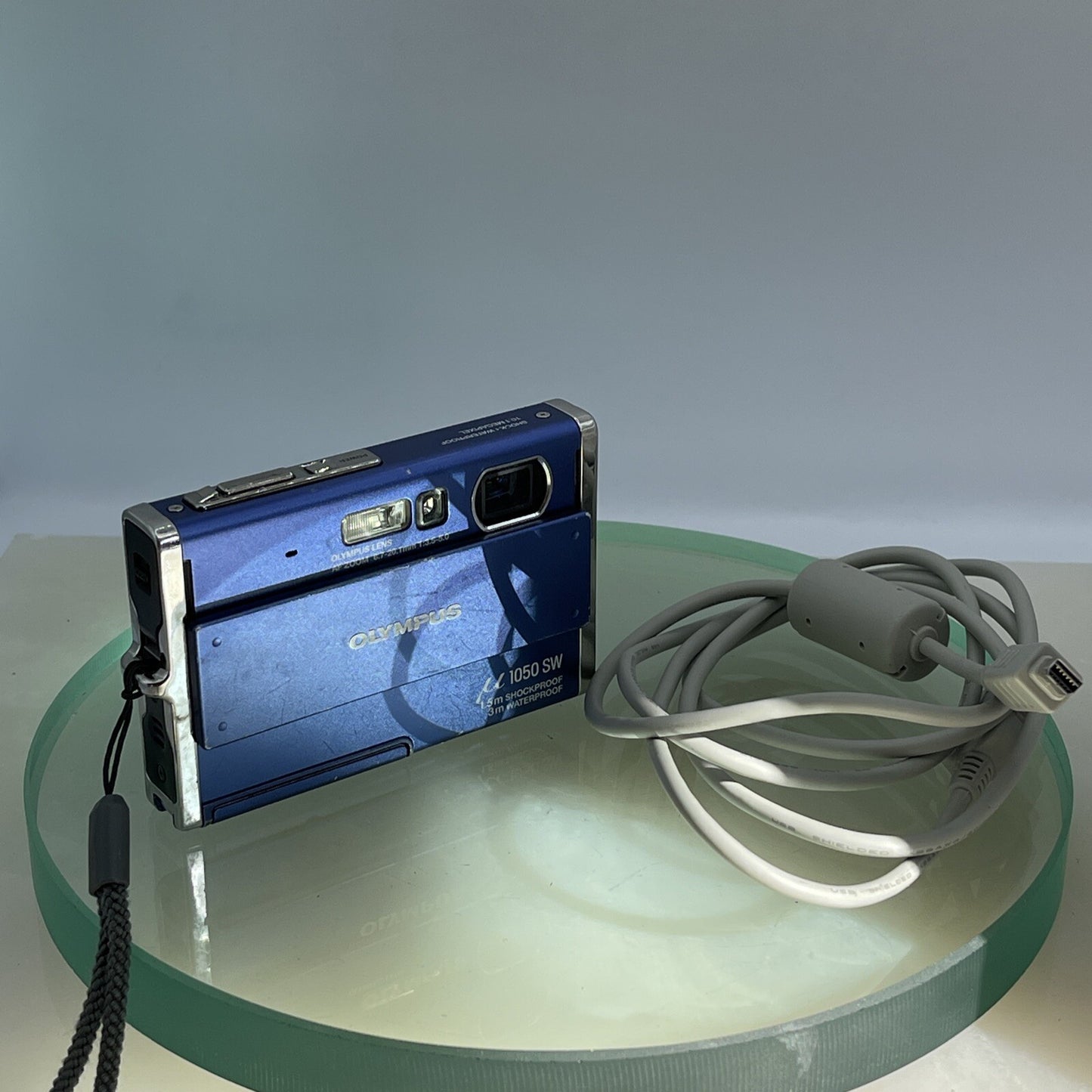 Olympus Mju 1050 SW 10.1MP Underwater Compact Digital Camera Blue Tested #4640