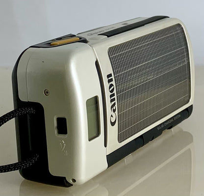 Canon Sure Shot Del Sol 35mm Film Point&Shoot Camera White Tested Solar Powered2