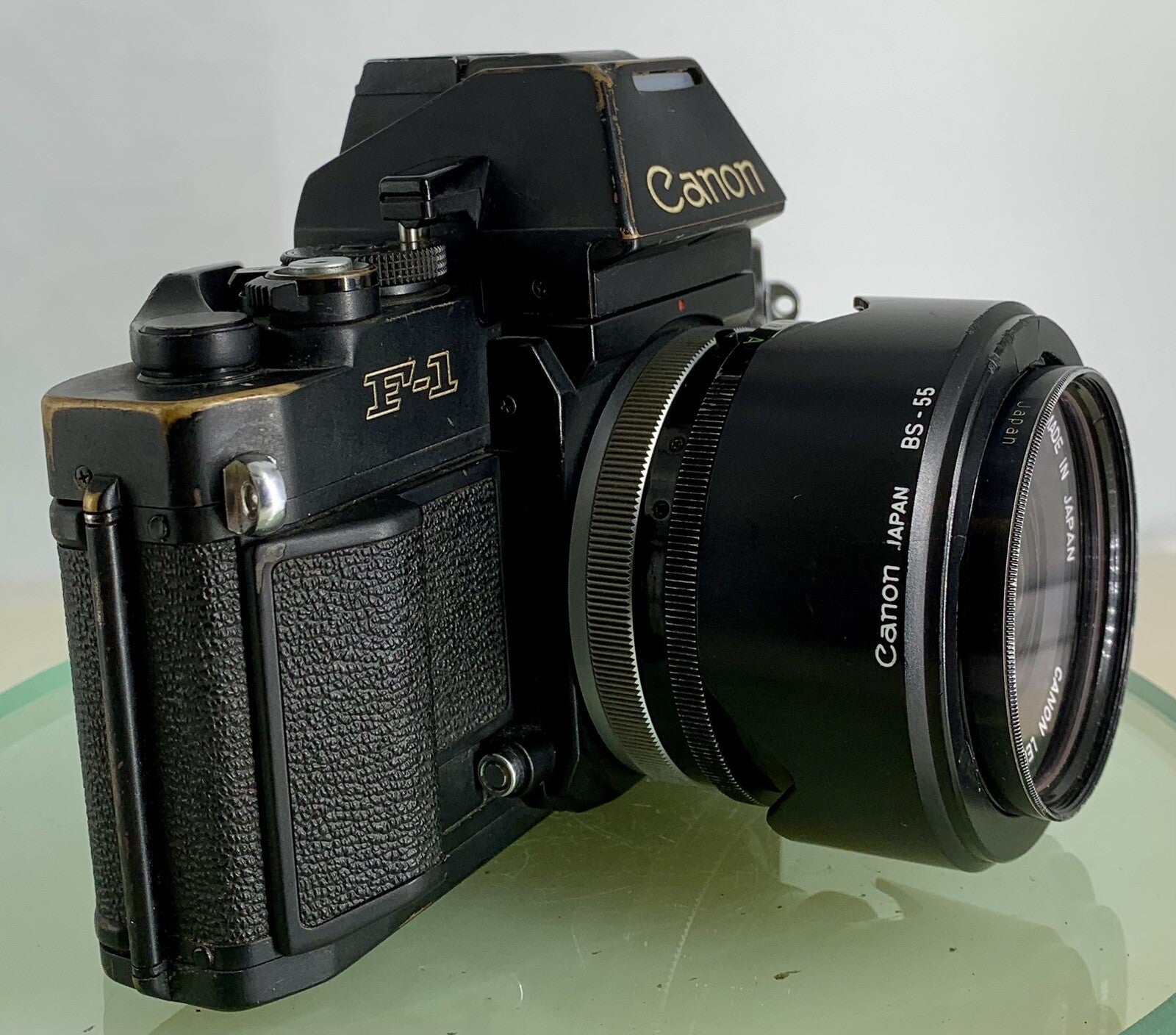 Canon New F-1 35mm SLR Film Camera + Canon FD 28mm f2.8 S.C, AE Finder TESTED3462