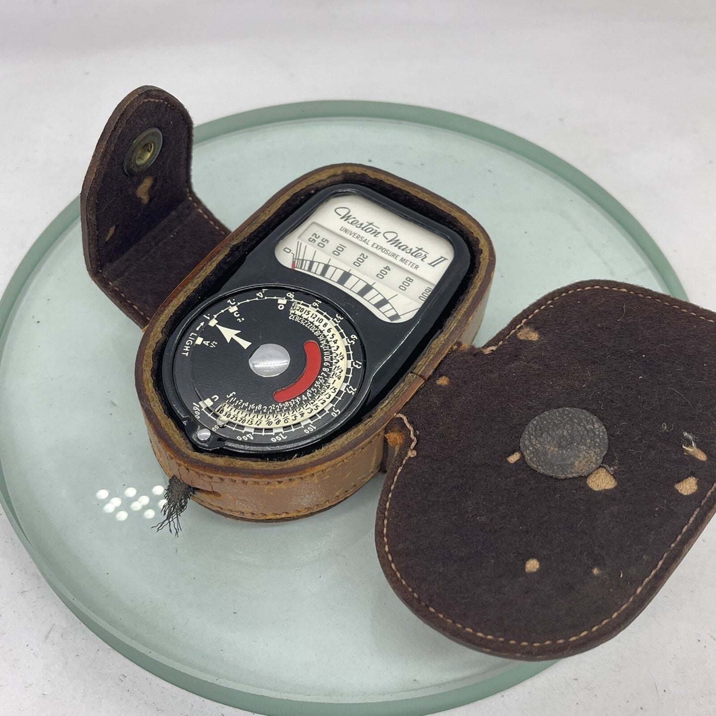 Sangamo Weston Master II Light Meter Tested with Leather Case TESTED 1972