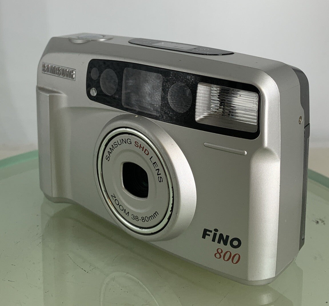 SAMSUNG FINO 800 35MM FILM CAMERA 38-80MM LENS SILVER CLEAN TESTED - 7652