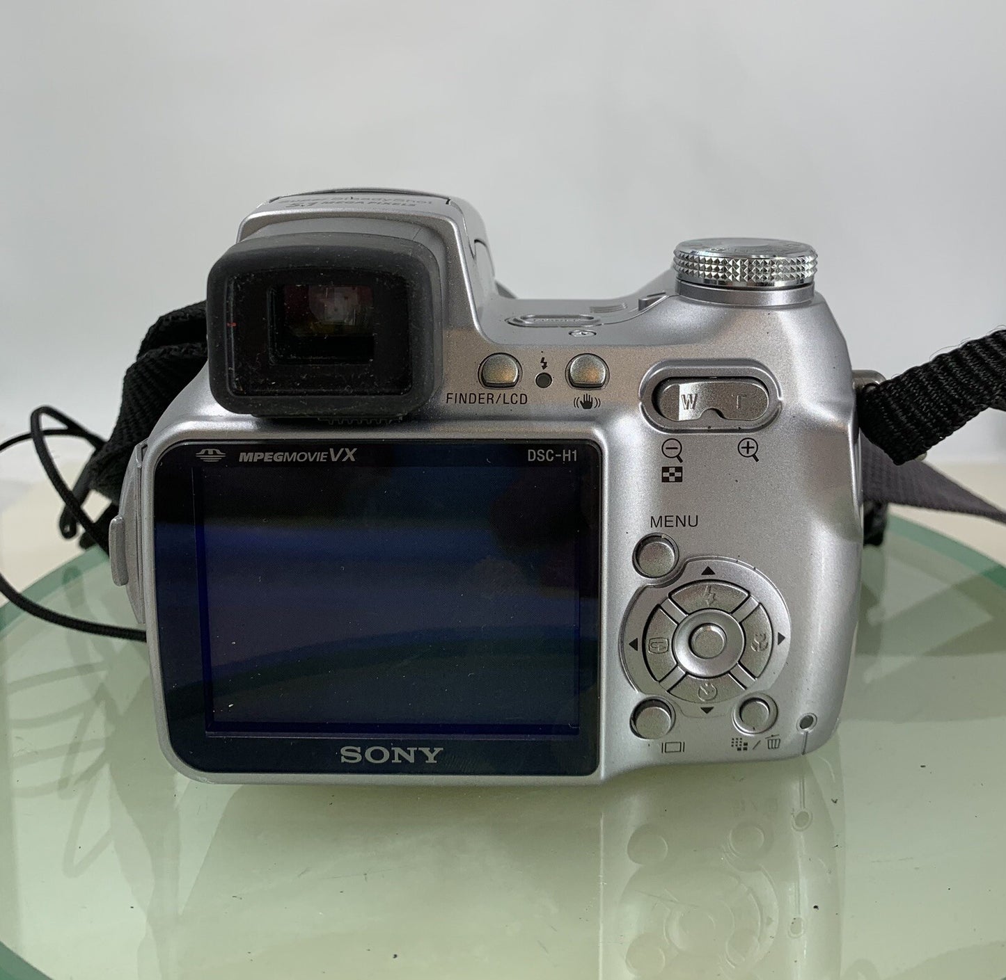 Sony Cyber-Shot DSC-H1 5.1MP DIGITAL CAMERA SILVER + BAG + WIRE TESTED - 9354