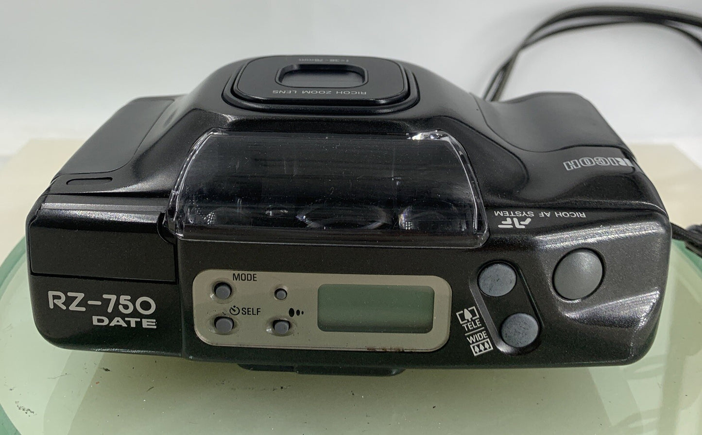 Ricoh POINT AND SHOOT FILM CAMERA RZ-750 DATE BLACK WORKING AND TESTED - 2587