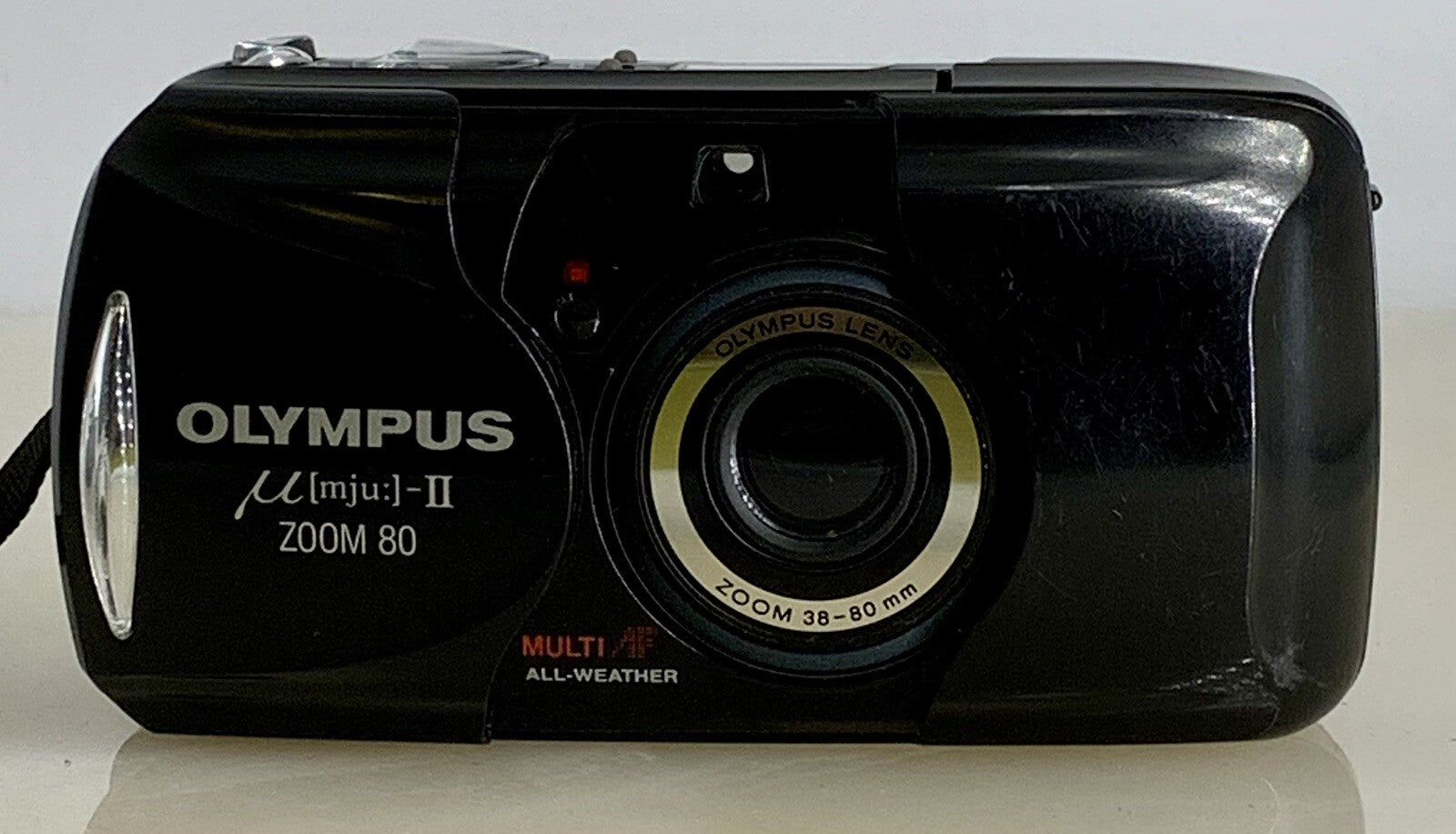 Olympus mju ii Zoom 80 35mm Ultra Compact Camera BLACK All Weather  Working #841