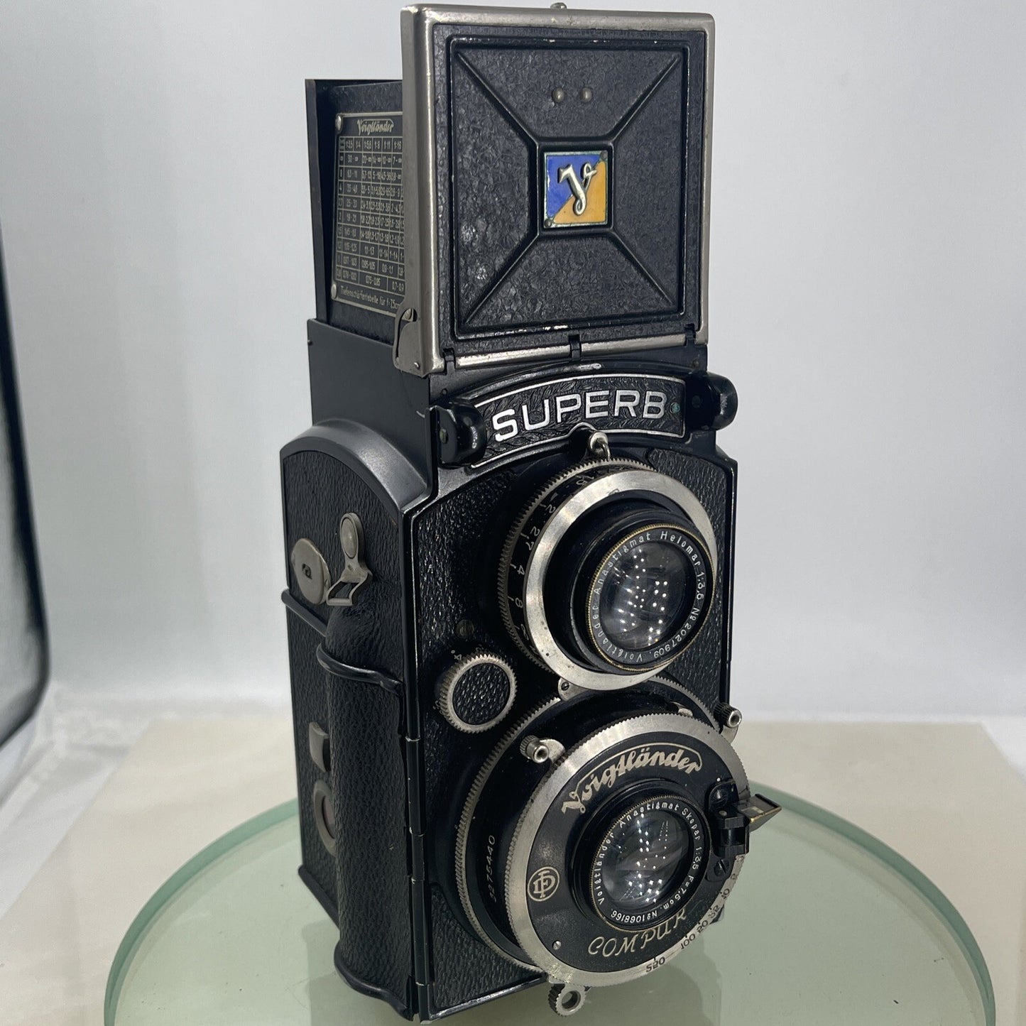 Collectible camera Voigtlander SUPER B 6 x 6.Skopar 3.5/75mm Lens 1934WORKS #4792