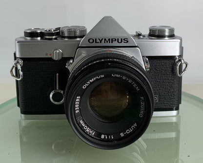 Olympus OM-1N MD 35mm Film SLR Manual Camera with Olympus 50/1.8 Zuiko Lens #3971