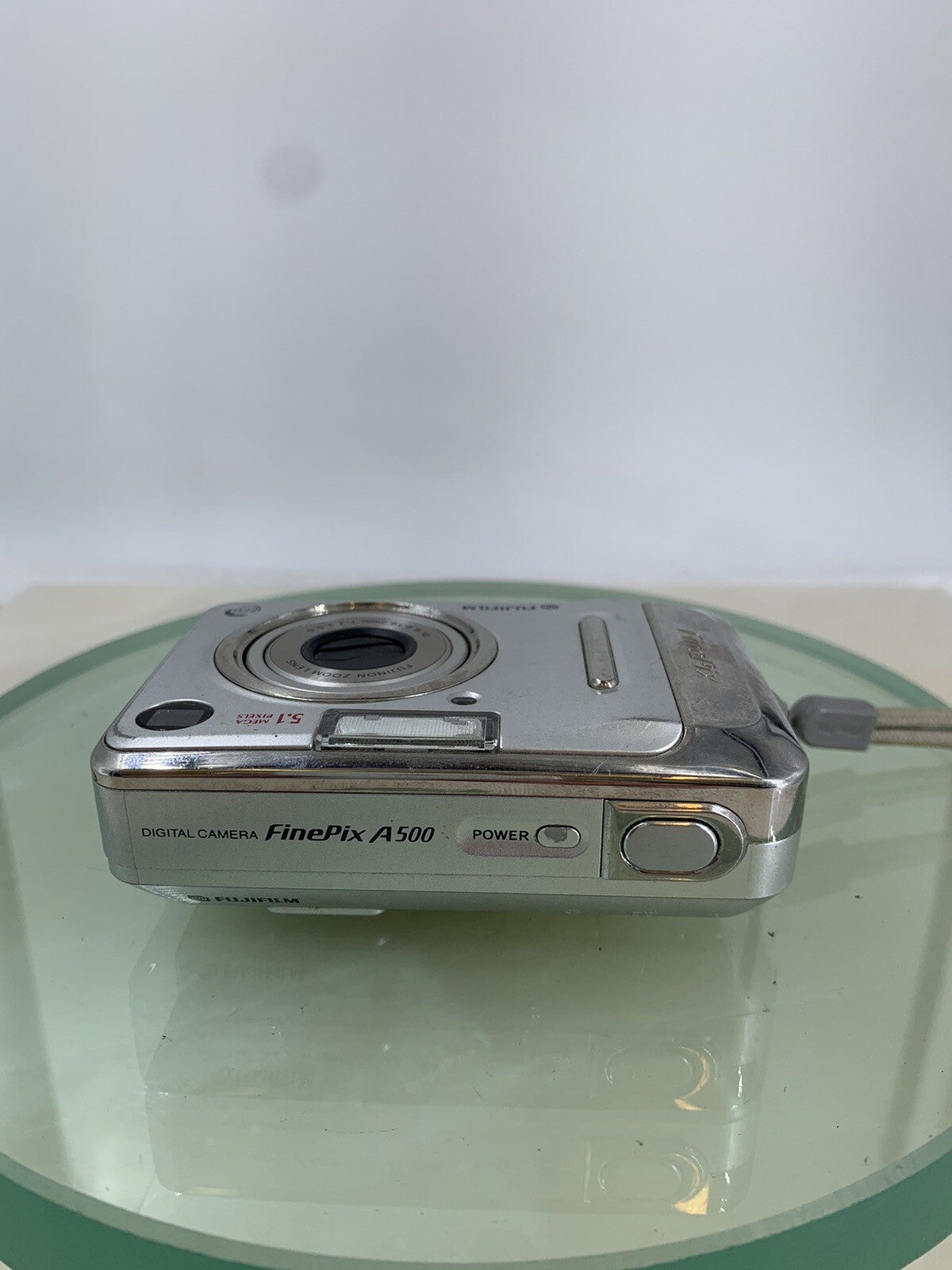 Fujifilm COMPACT Digital Camera FinePix A500 5.1MP SILVER + WIRE  TESTED - 826