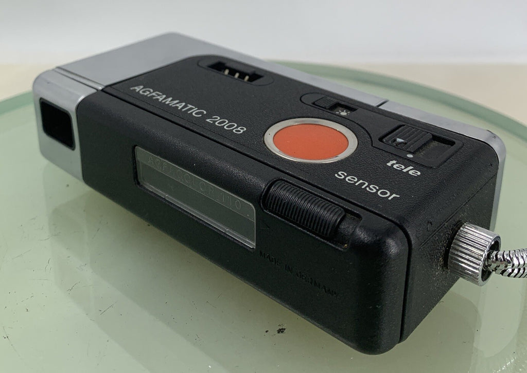 AGFAMATIC 2008 TELE POCKET CAMERA SILVER GOOD CONDITION - NO CASE - TESTED -1052