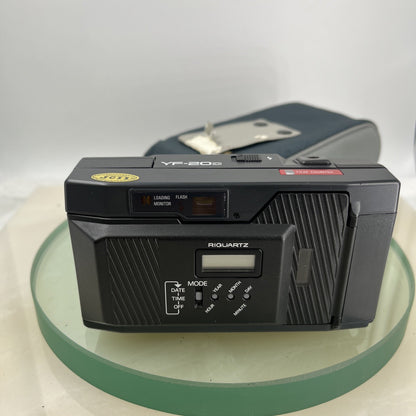 RICOH YF-20D 35MM FILM CAMERA, RIKENON 1:4 F=35mm LENS + CASE, TESTED  #4204